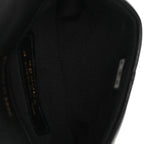 Lambskin Quilted Pearl Top Handle Clutch With Chain Black