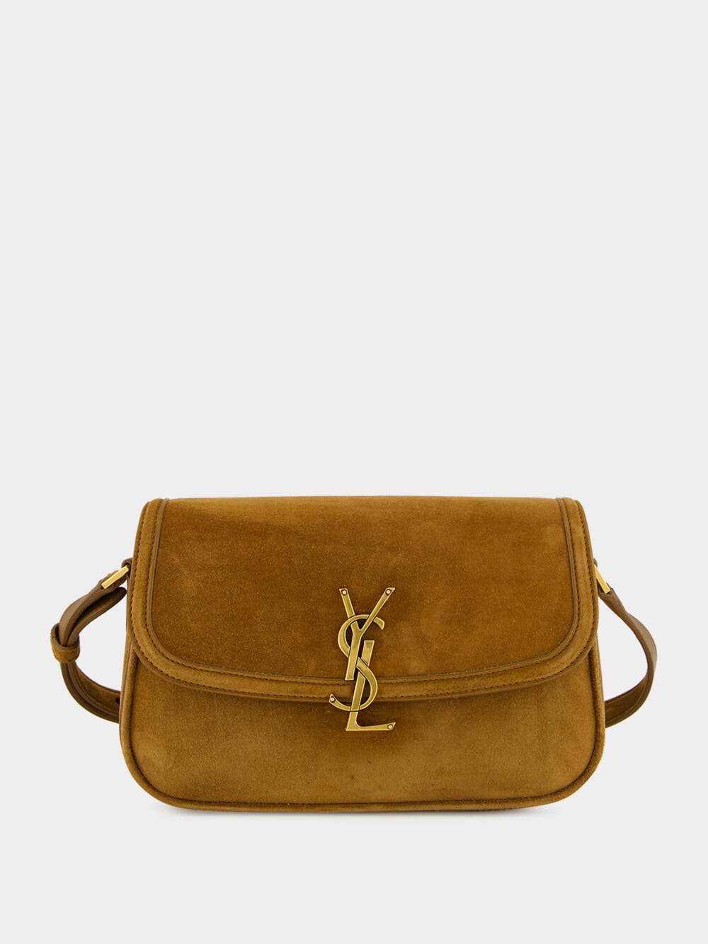 Solferino Medium Bag in Cognac Suede