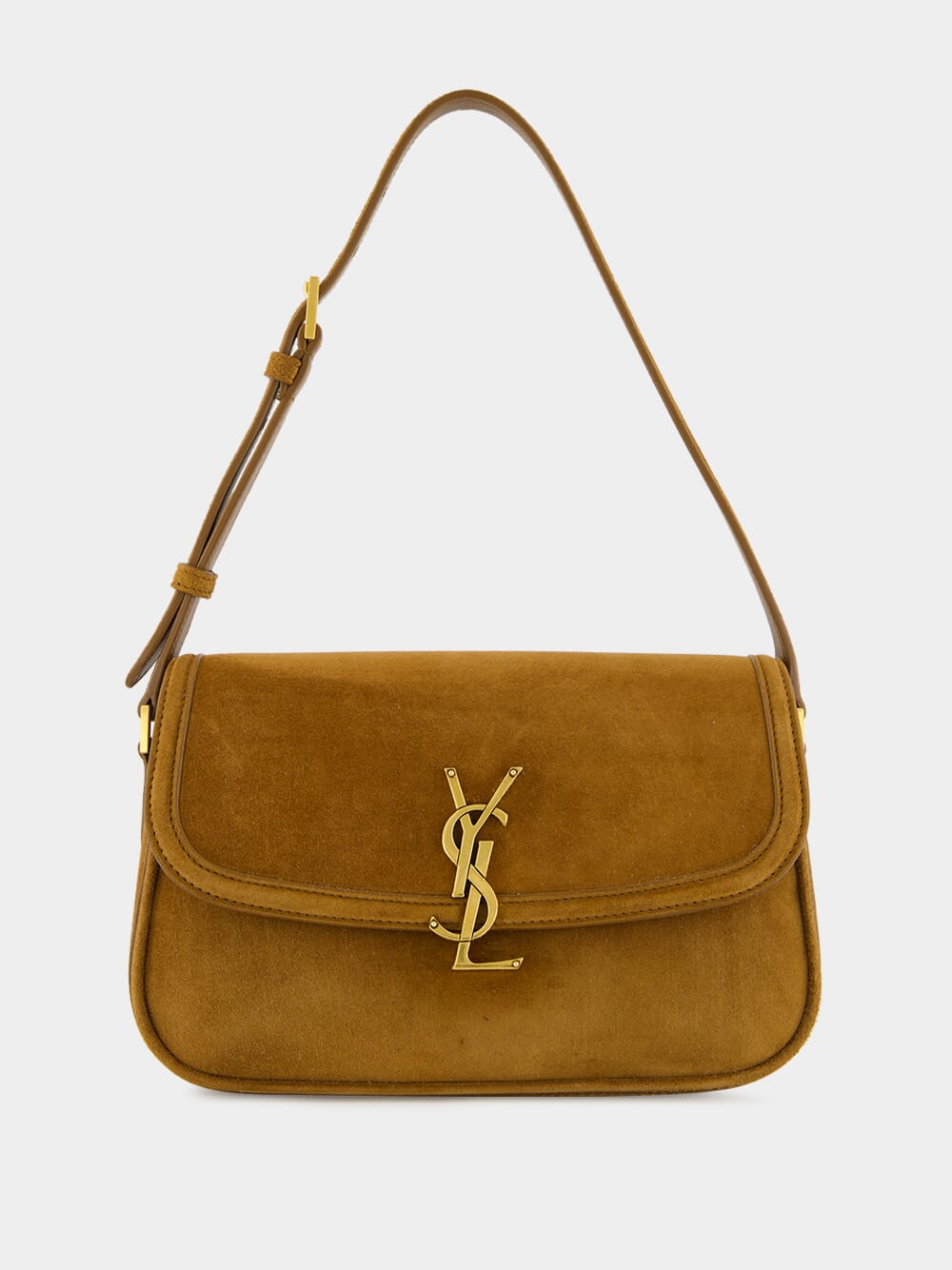 Solferino Medium Bag in Cognac Suede