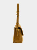 Solferino Medium Bag in Cognac Suede