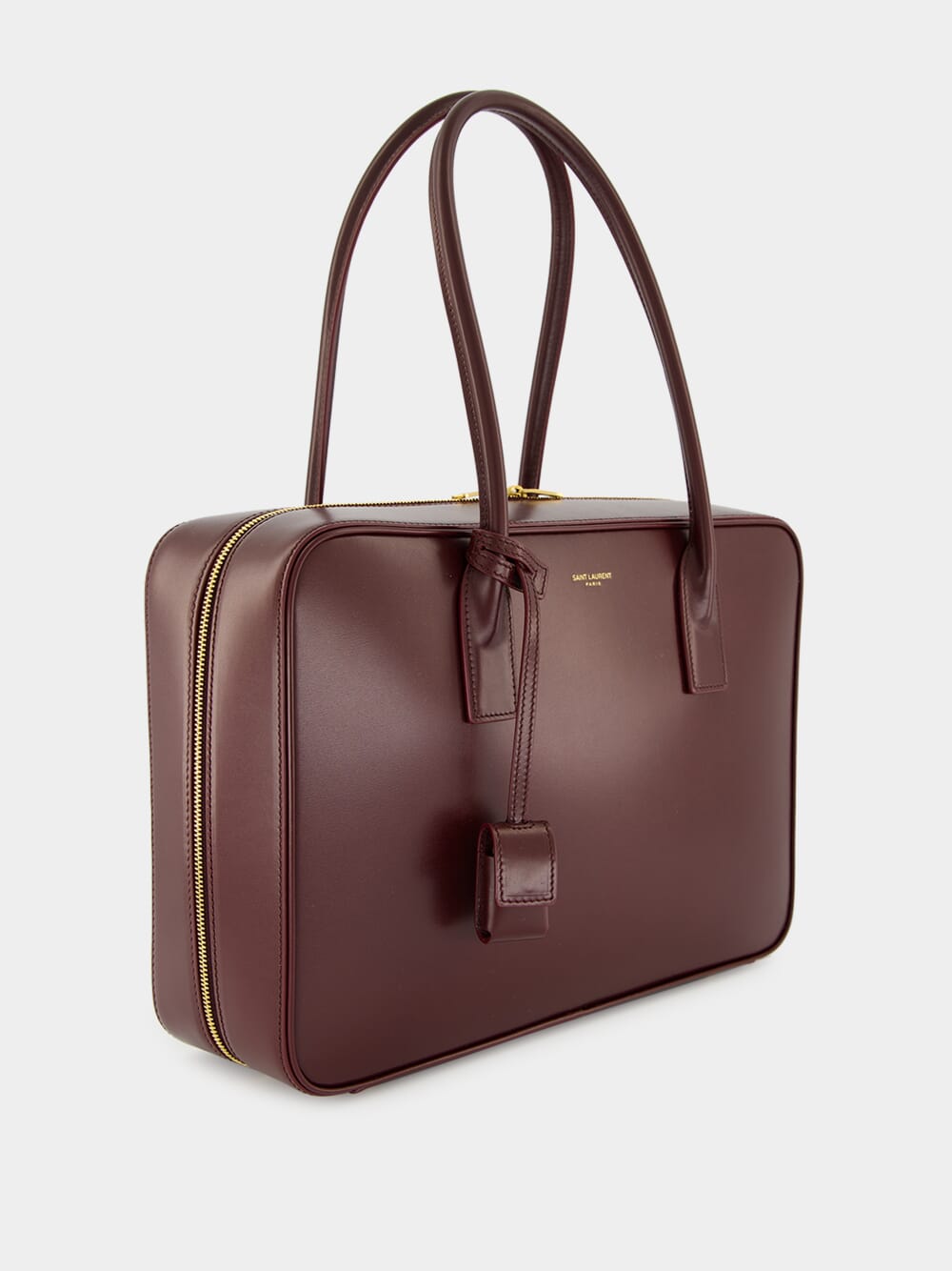 Rouge Cabernet Sac De Jour Bauletto Bag in Box Calfskin