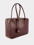 Rouge Cabernet Sac De Jour Bauletto Bag in Box Calfskin
