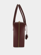 Rouge Cabernet Sac De Jour Bauletto Bag in Box Calfskin