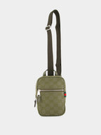 Forest Green GG Canvas Mini Sling Bag