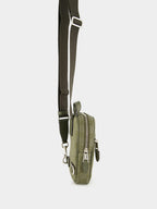 Forest Green GG Canvas Mini Sling Bag