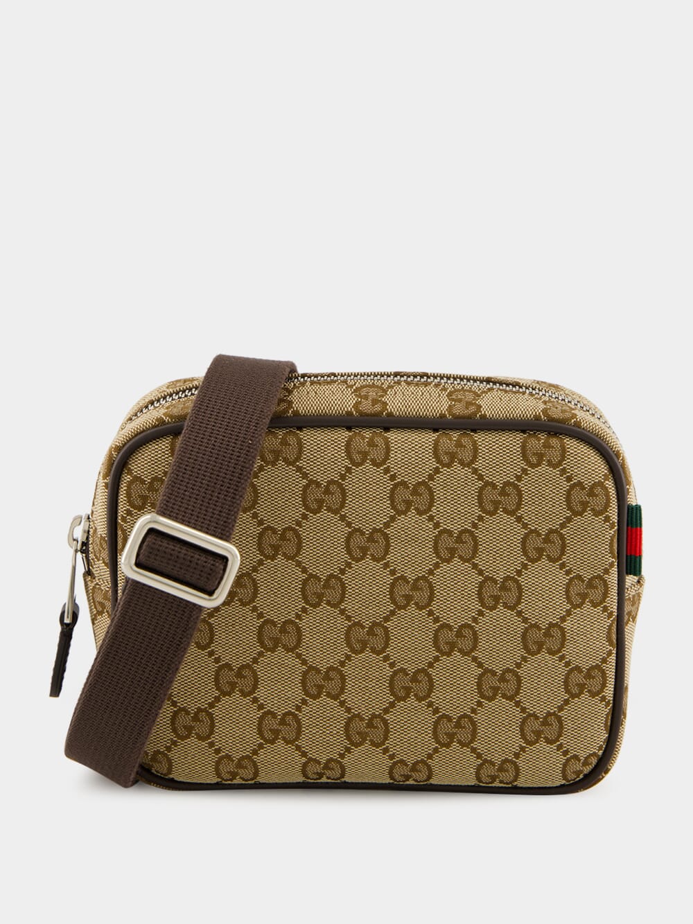 Beige 	GG Canvas Mini Crossbody Bag