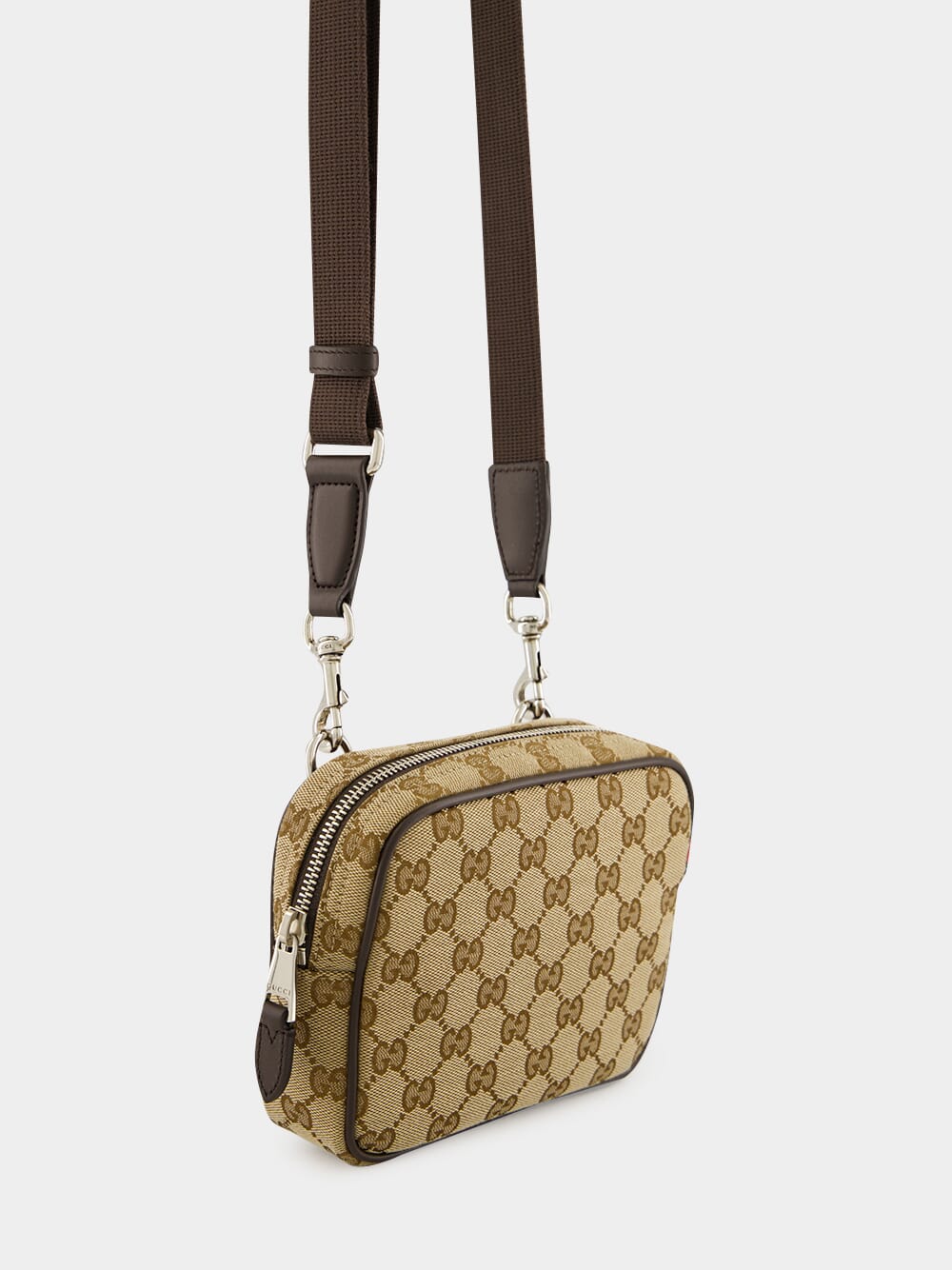 Beige 	GG Canvas Mini Crossbody Bag