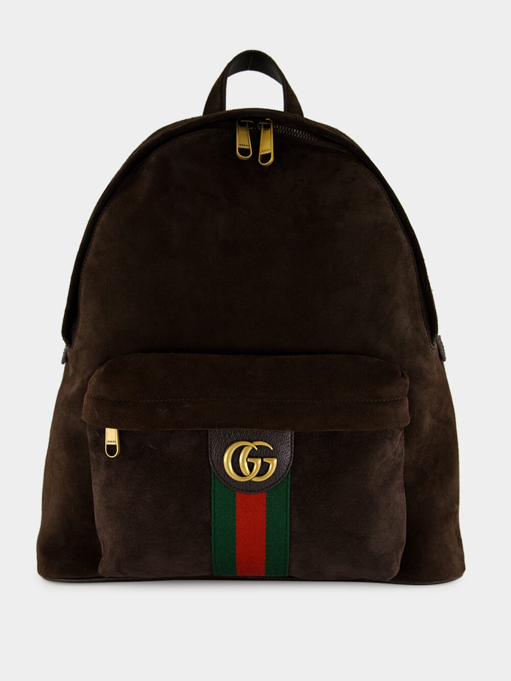 Dark Brown Suede Ophidia Backpack