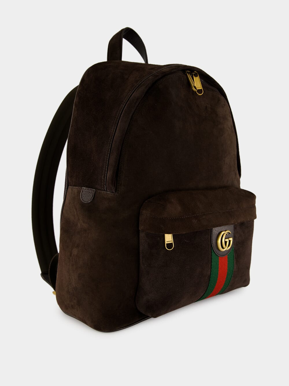 Dark Brown Suede Ophidia Backpack