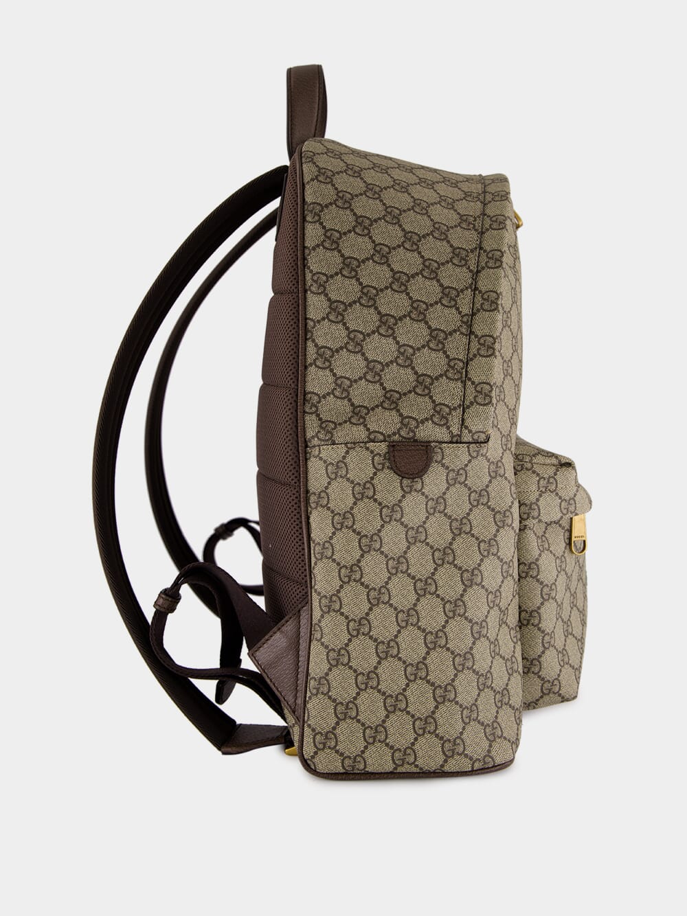 Beige GG Monogram Twill Backpack