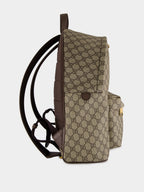 Beige GG Monogram Twill Backpack