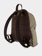 Beige GG Monogram Twill Backpack