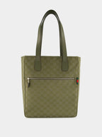Forest Green GG Canvas Tote Bag