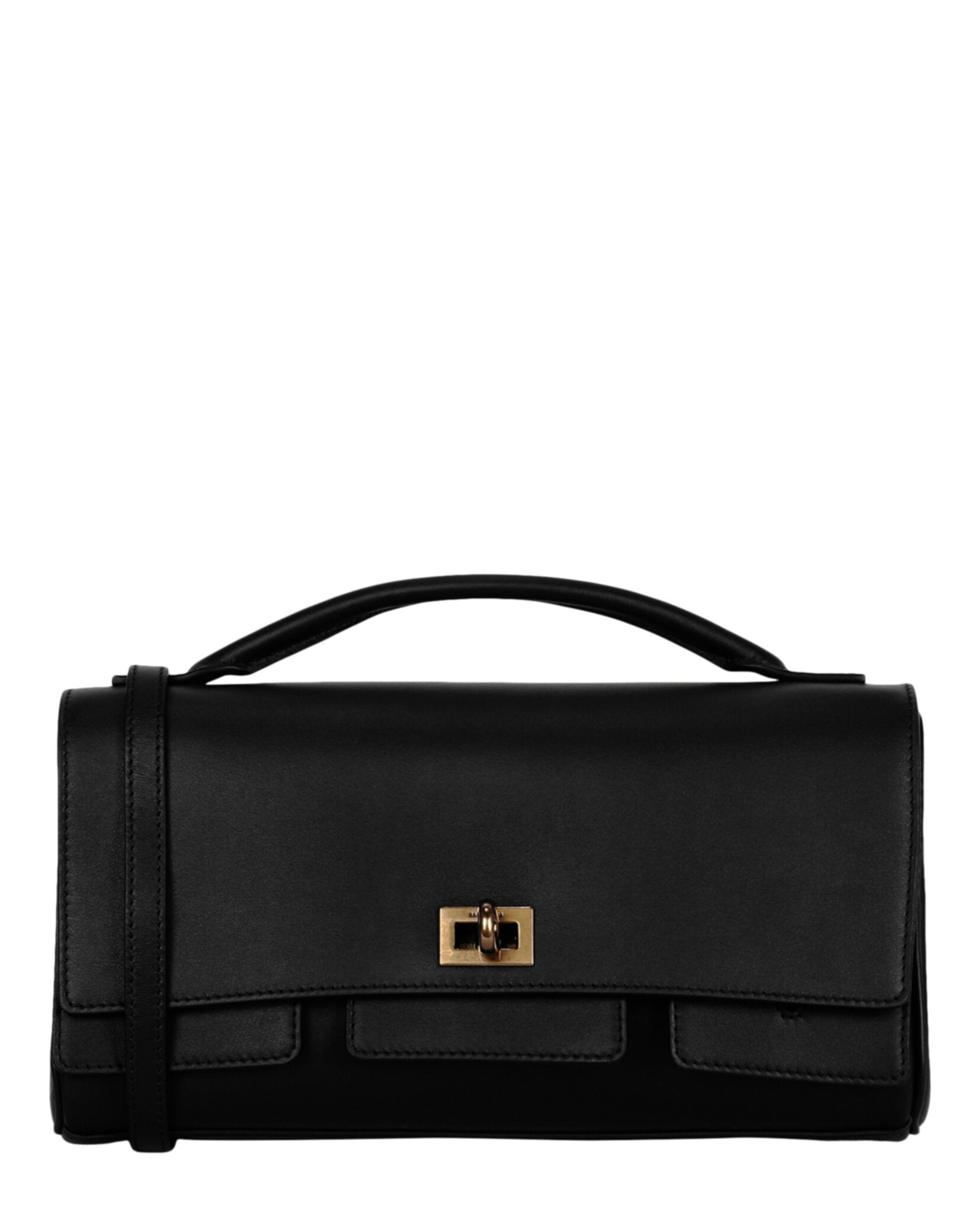 Balenciaga Womens Bel Air Small Leather Clutch Bag