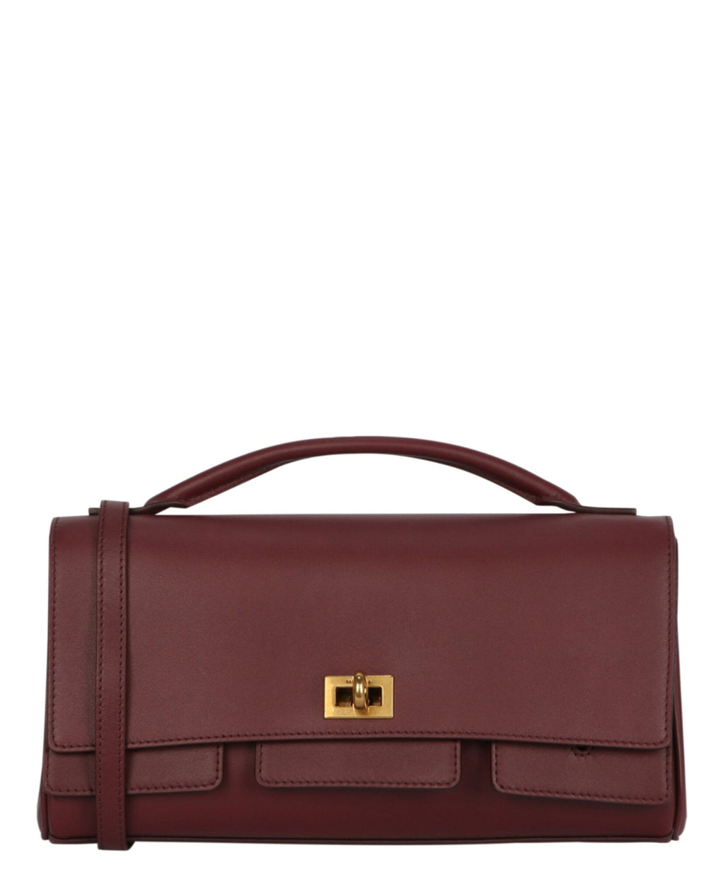 Balenciaga Womens Bel Air Small Leather Clutch Bag