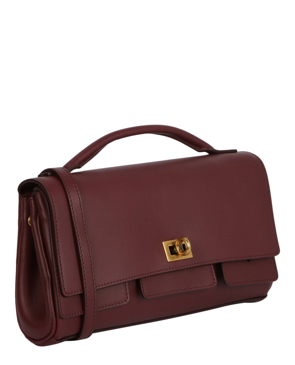 Balenciaga Womens Bel Air Small Leather Clutch Bag