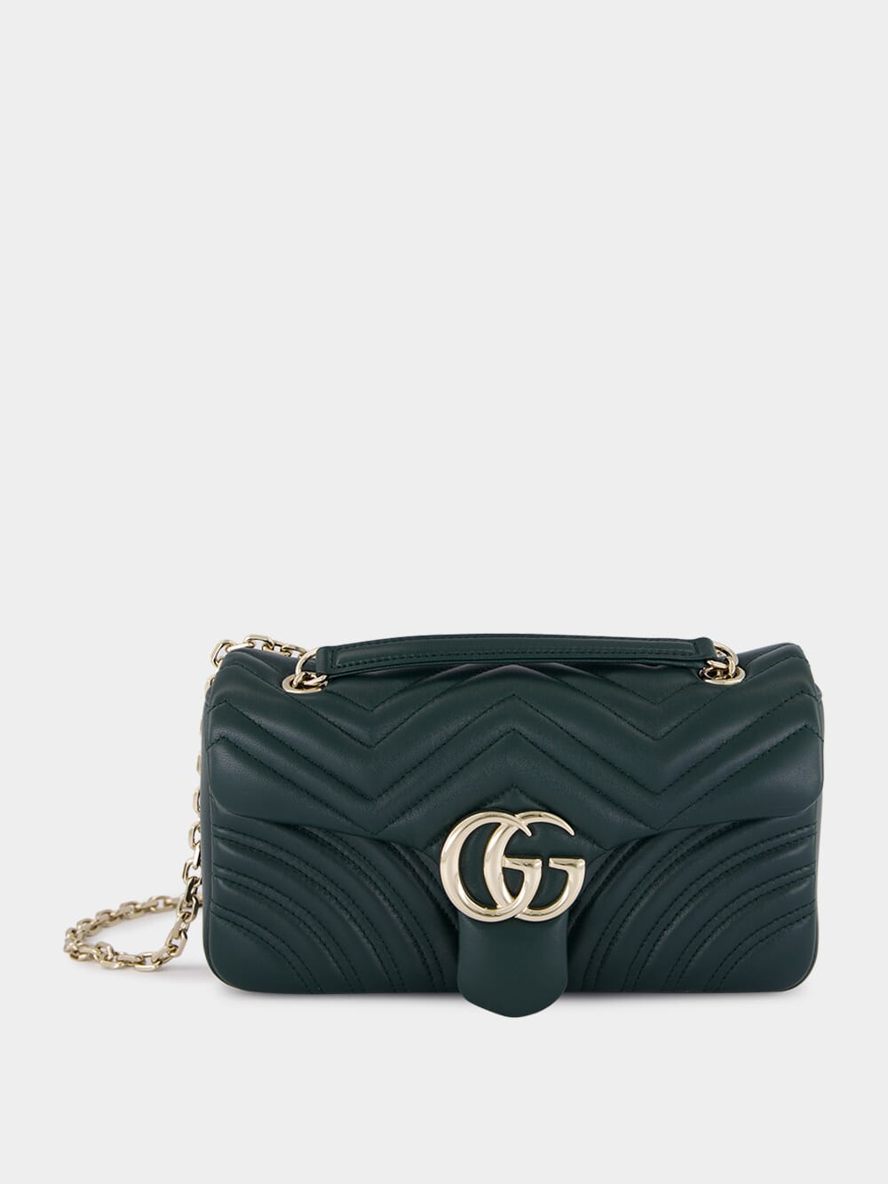 Green GG Marmont Leather Shoulder Bag