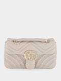 Light Grey GG Marmont Small Shoulder Bag
