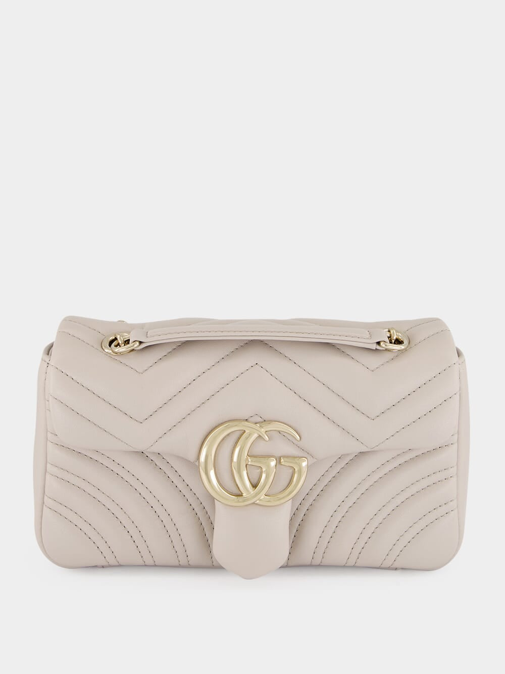 Light Grey GG Marmont Small Shoulder Bag
