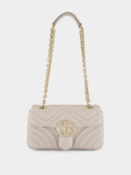 Light Grey GG Marmont Small Shoulder Bag