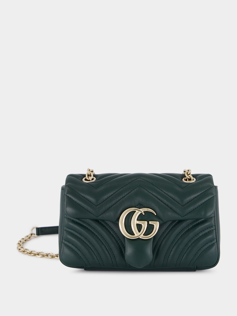 Green GG Marmont Small Shoulder Bag