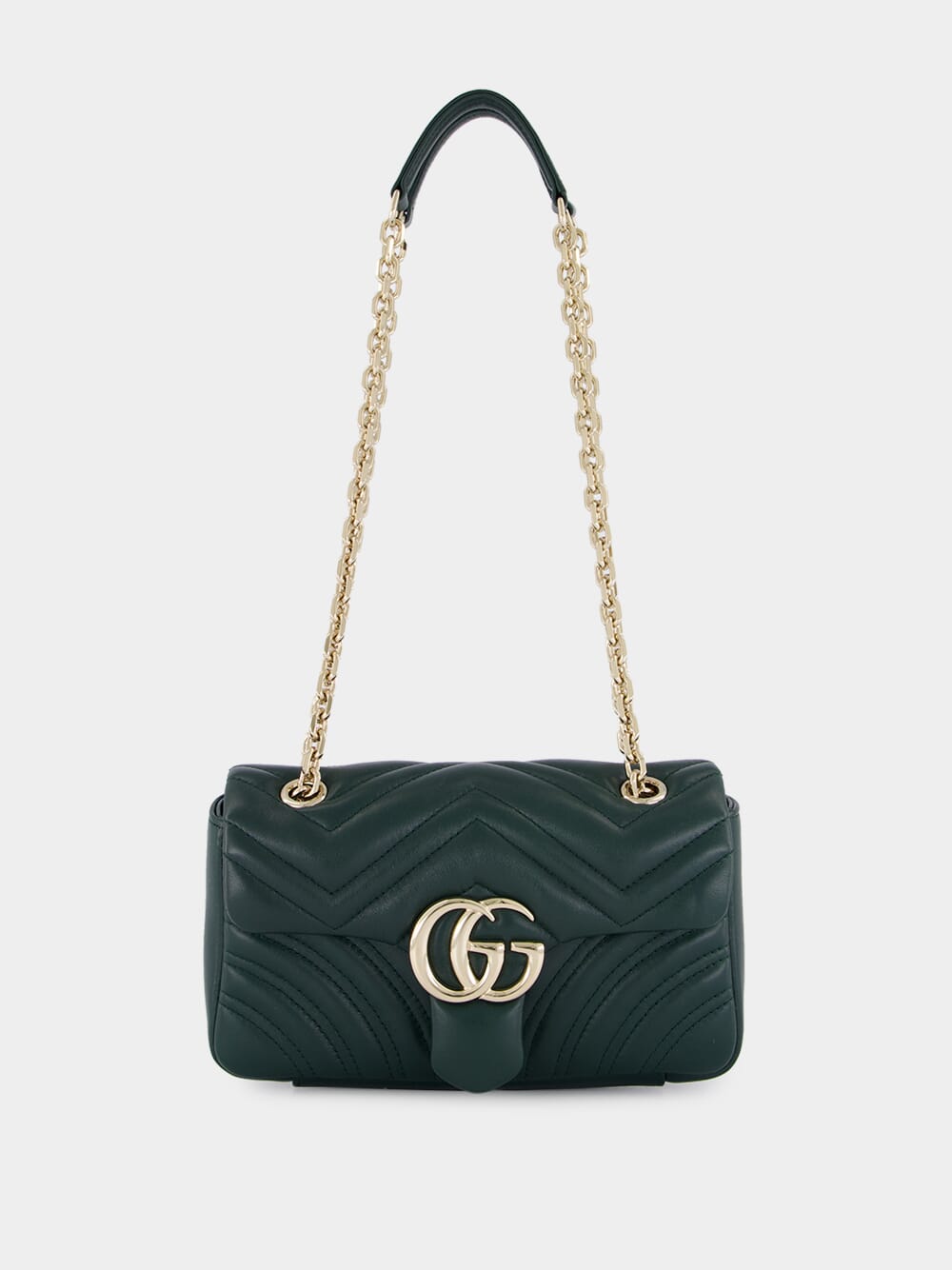 Green GG Marmont Small Shoulder Bag