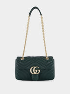 Green GG Marmont Small Shoulder Bag