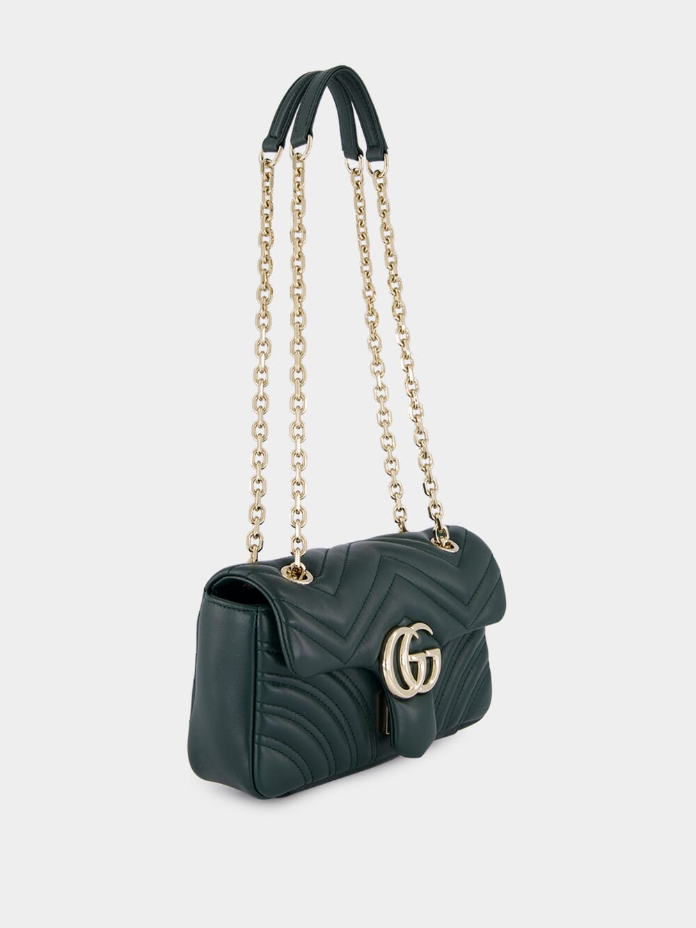 Green GG Marmont Small Shoulder Bag