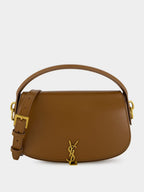 Fox Brown Voltaire Calfskin Shoulder Bag