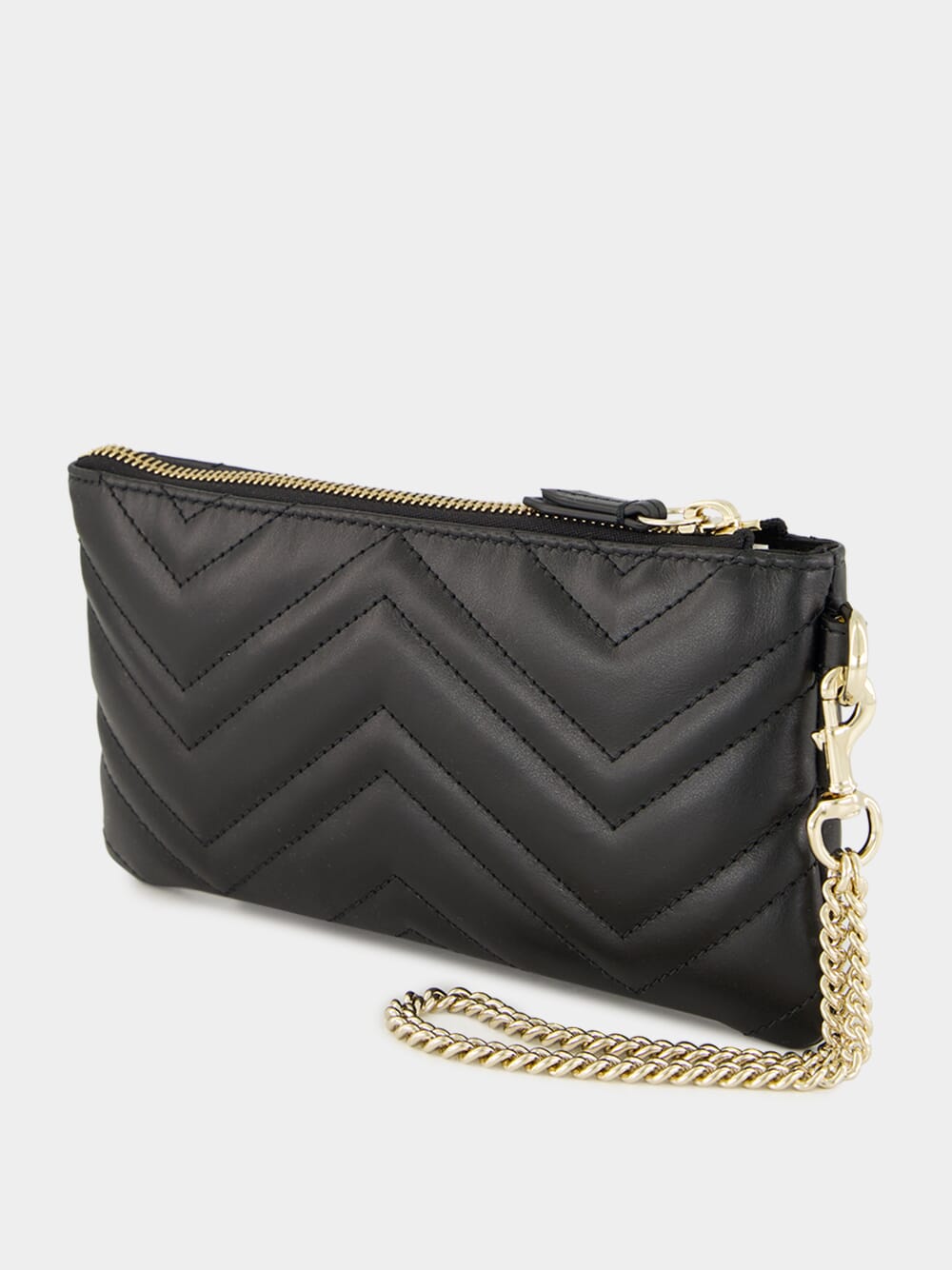 Black GG Marmont Pouch with Chain