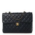 Caviar Jumbo Single Flap Black