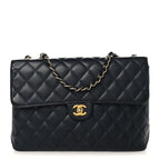 Caviar Jumbo Single Flap Black