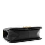 Iridescent Caviar Chevron Quilted Medium Boy Flap Black