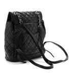 Lambskin Quilted Large Urban Spirit Backpack Black