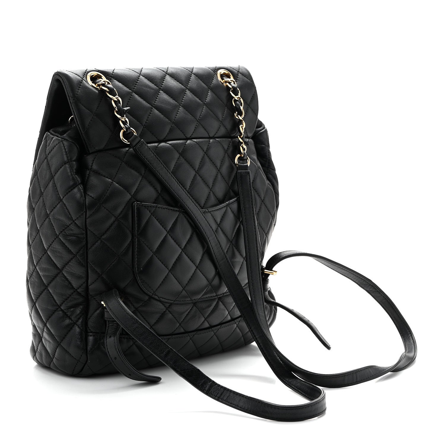Lambskin Quilted Large Urban Spirit Backpack Black