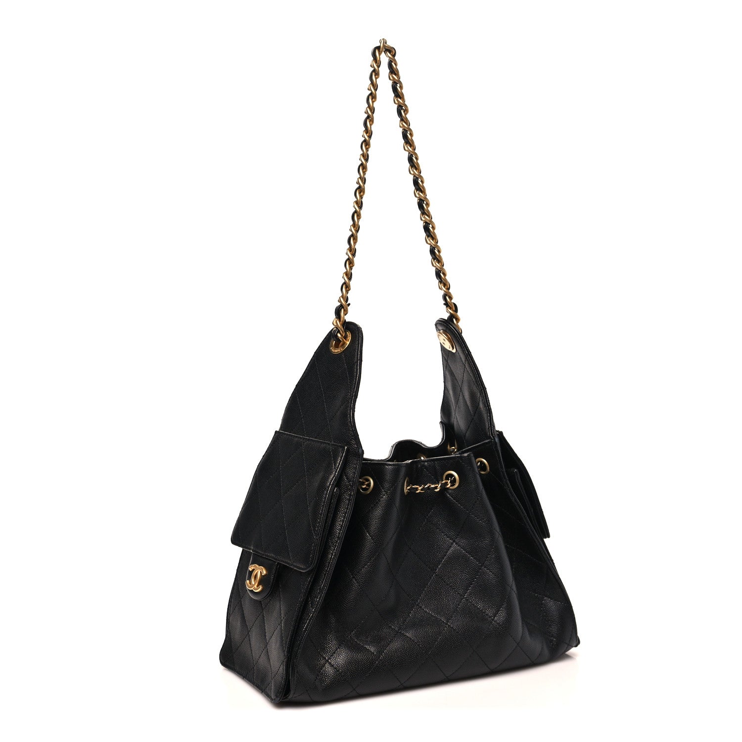 Caviar Quilted Small Chanel 25 Handbag Black