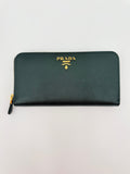 Wallet Luxury Designer By Prada In Black, Size:Medium