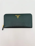 Wallet Luxury Designer By Prada In Black, Size:Medium
