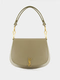 Mini Voltaire Top Handle Bag in Strong Moss Leather