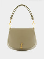 Mini Voltaire Top Handle Bag in Strong Moss Leather