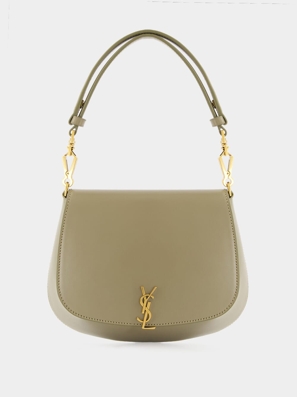 Mini Voltaire Top Handle Bag in Strong Moss Leather