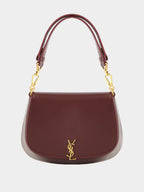 Mini Voltaire Top Handle Bag in Hot Wine Leather