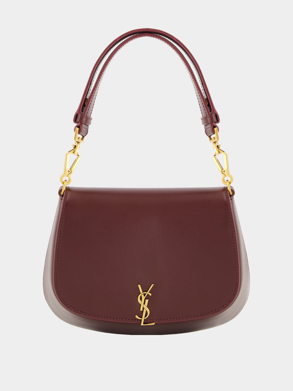 Mini Voltaire Top Handle Bag in Hot Wine Leather