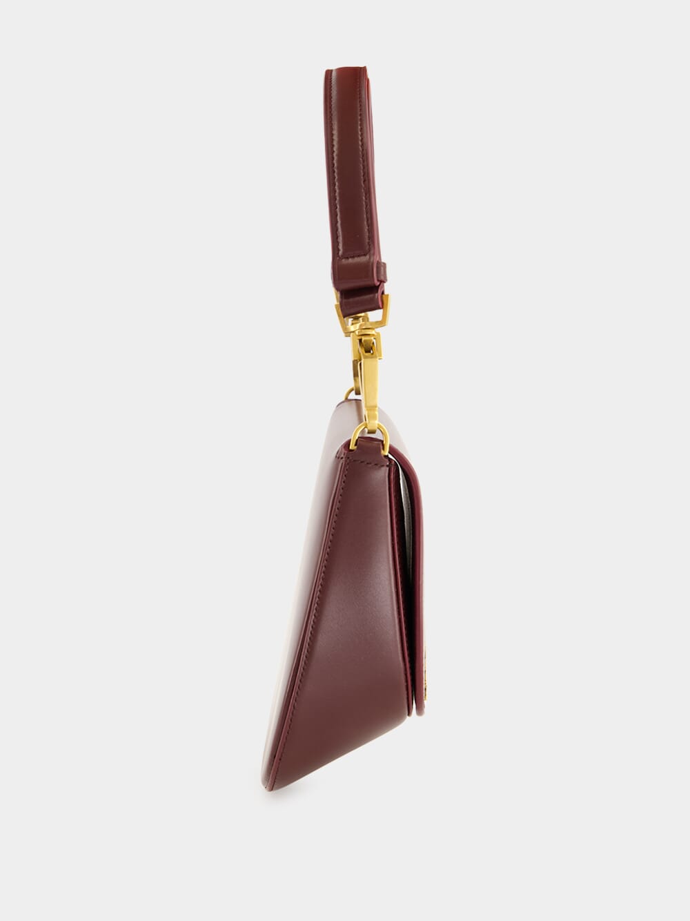Mini Voltaire Top Handle Bag in Hot Wine Leather