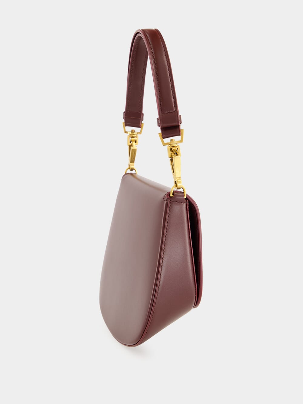 Mini Voltaire Top Handle Bag in Hot Wine Leather