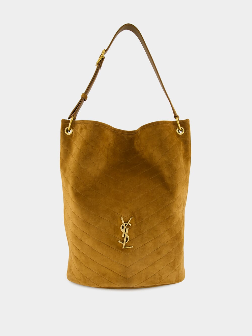Niki Supple Bucket Bag in Caramel Cognac Suede