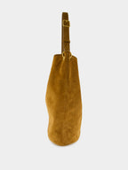 Niki Supple Bucket Bag in Caramel Cognac Suede