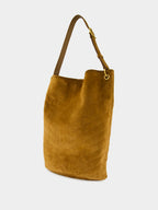 Niki Supple Bucket Bag in Caramel Cognac Suede