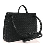 Nappa Intrecciato Medium Andiamo Shoulder Bag Black