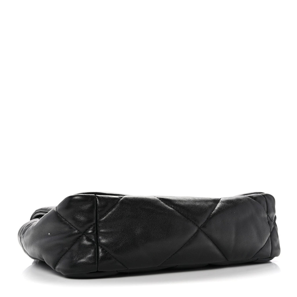 Goatskin Quilted Medium Chanel 19 Flap Black